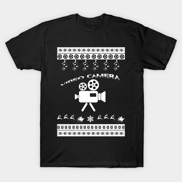 Merry Christmas VIDEO CAMERA T-Shirt by bryanwilly